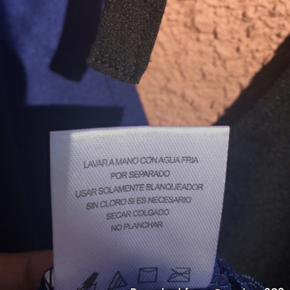 Black and Blue Color Block Rampage Halter Top - Picture 4 of 5